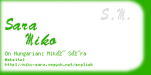 sara miko business card