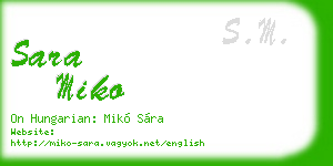 sara miko business card